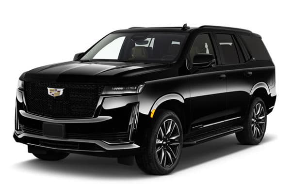 Large Luxury SUV — a Cadillac Escalade, Chevrolet Suburban, Ford Expedition, Lincoln Navigator, or similar in the Irydn fleet, up to 6 passengers, used for Napa and Sonoma wine tours and flat-rate SFO, OAK, SMF and STS airport transfers